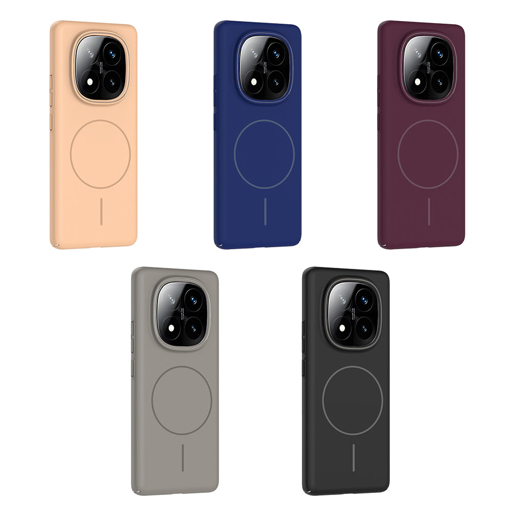 Xiaomi Redmi Note 14 Pro 4G Kılıf M-safe Şarj Özellikli Zore Ruby Sert Kapak Desert Titanyum