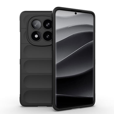Xiaomi Redmi Note 14 Pro Plus Case Flexible TPU Hollow Back Surface Design Zore Ethnic Silicone Cover Black