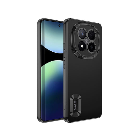 Xiaomi Redmi Note 14 Pro Plus Case Camera Protection Logo Showing Zore Omega Cover Black