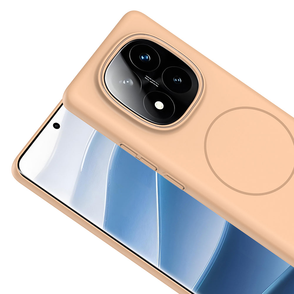 Xiaomi Redmi Note 14 Pro Plus Kılıf M-safe Şarj Özellikli Zore Ruby Sert Kapak Gri