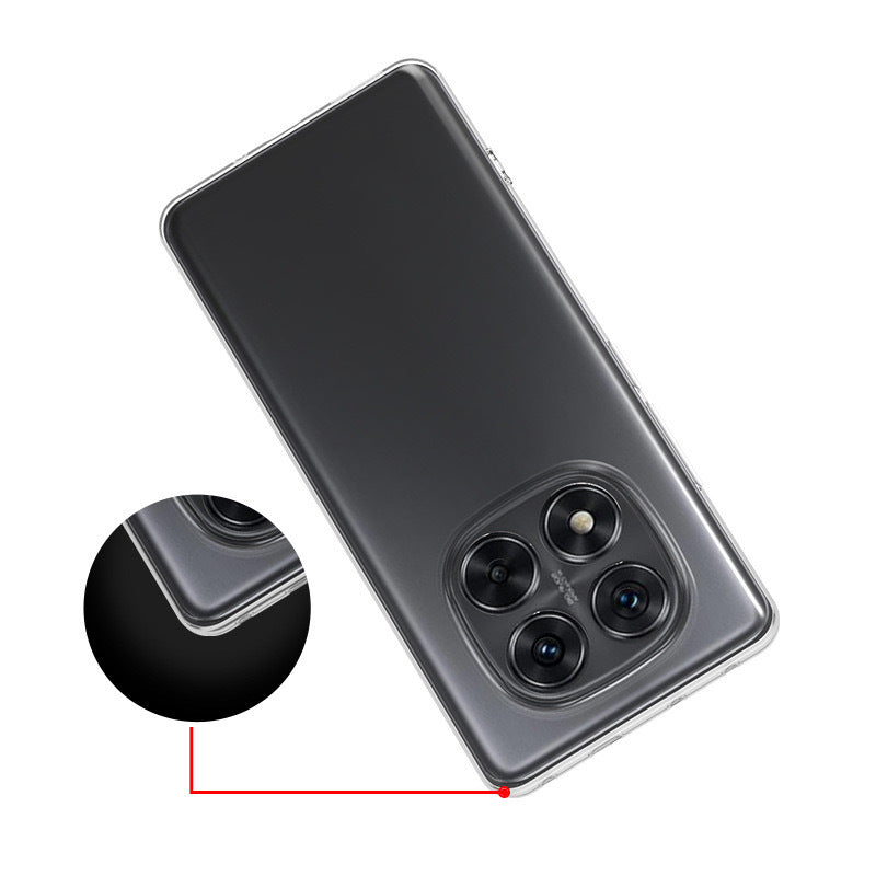 Xiaomi Redmi Note 14 Pro Plus Kılıf Zore Süper Silikon Kapak Şeffaf