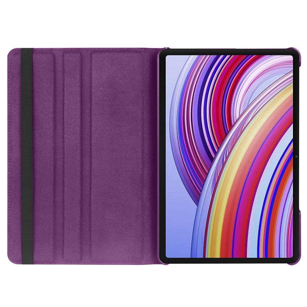 Xiaomi Redmi Pad Pro Zore Dönebilen Standlı Kılıf Mor