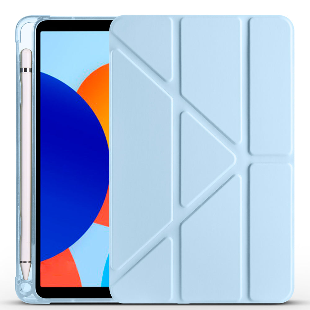 Xiaomi Redmi Pad SE 8.7 Kılıf Zore Tri Folding Kalem Bölmeli Standlı Kılıf Lila