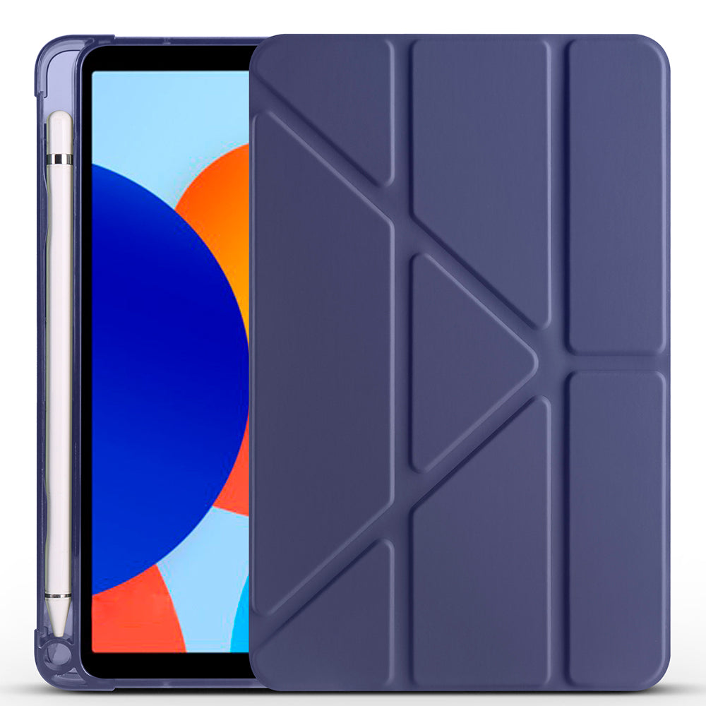 Xiaomi Redmi Pad SE 8.7 Kılıf Zore Tri Folding Kalem Bölmeli Standlı Kılıf Lila