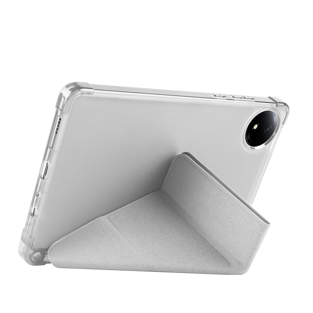 Xiaomi Redmi Pad SE 8.7 Kılıf Zore Tri Folding Kalem Bölmeli Standlı Kılıf Gri