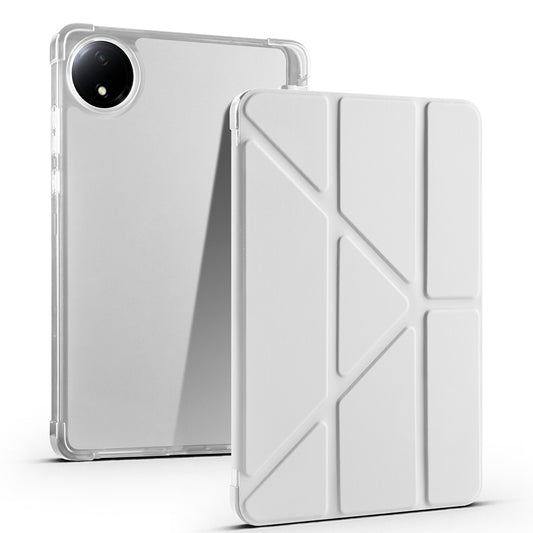 Xiaomi Redmi Pad SE 8.7 Case Zore Tri Folding Stand Case with Pen Compartment Gray