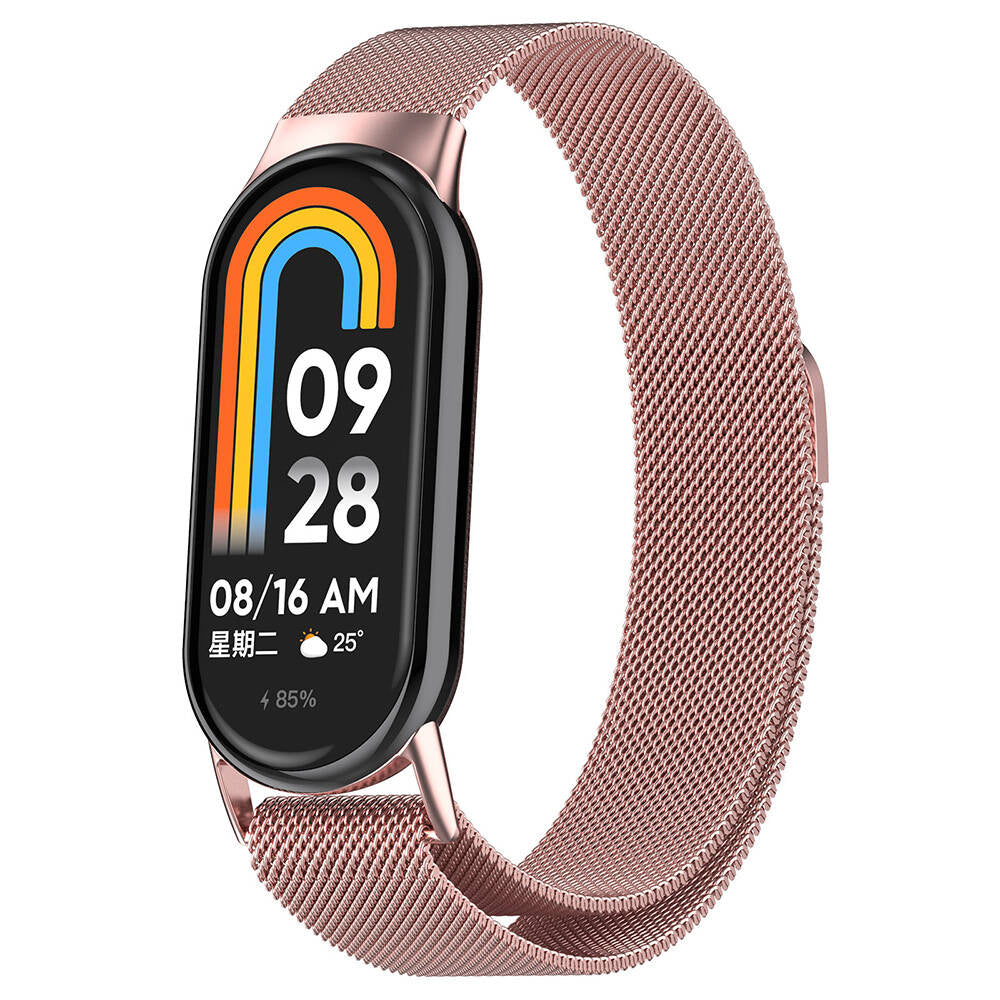 Xiaomi Smart Band 8 Zore KRD-01 Metal Strap Pink
