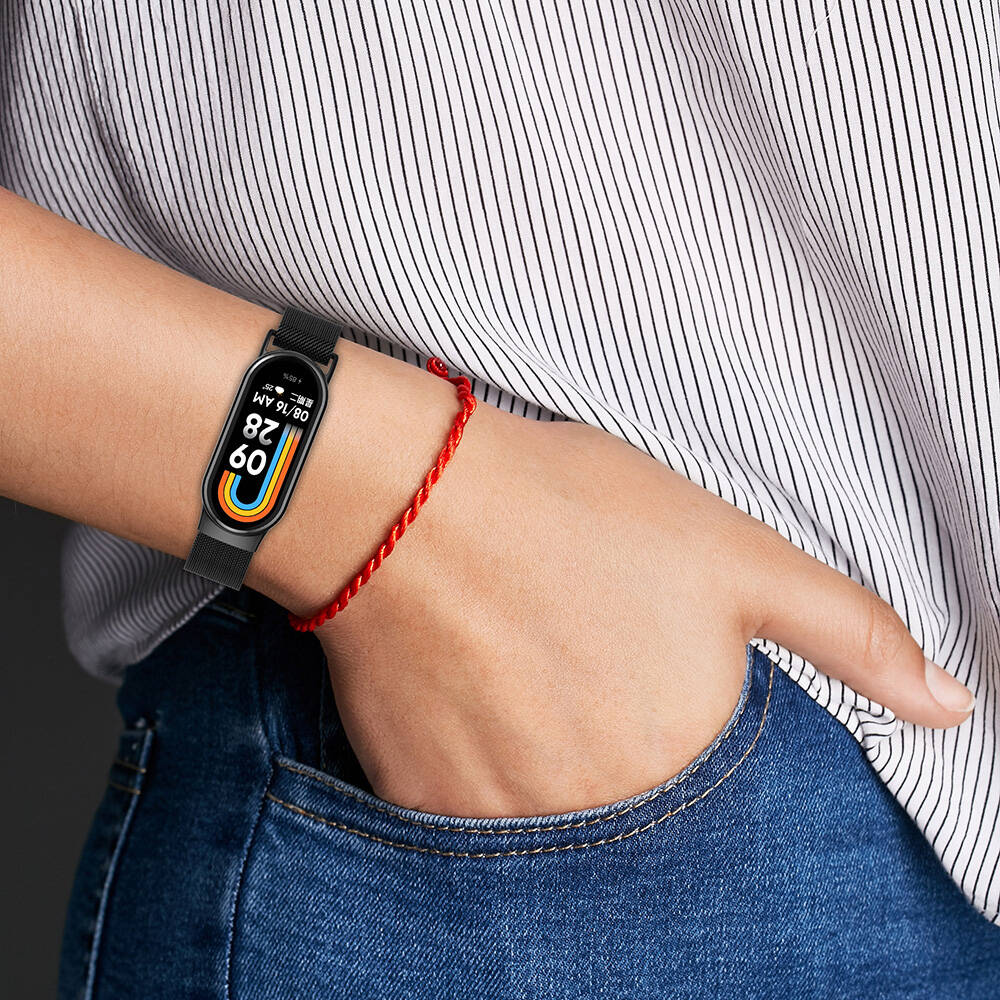 Xiaomi Smart Band 8 Zore KRD-01 Metal Strap Silver