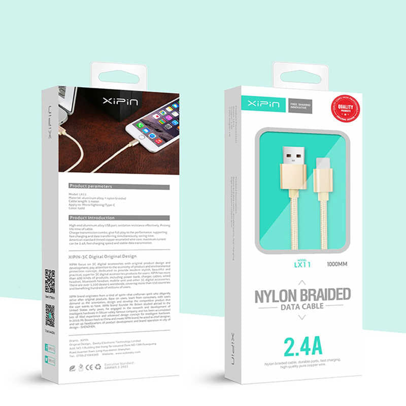 Xipin LX11 Type-C Gold Usb Cable Gold