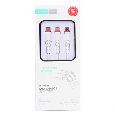 Xipin LX22 3 in 1 Usb Kablo Siyah