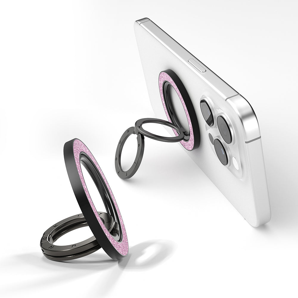 Youngkit Colorful Series Double Magnetic Ring Stand Phone Holder Pink