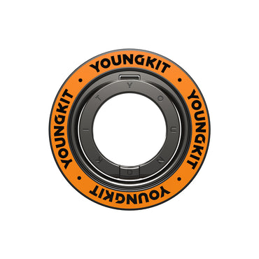 Youngkit Magnetic 360 Degree Rotating Double Ring Series Finger Ring Stand Orange