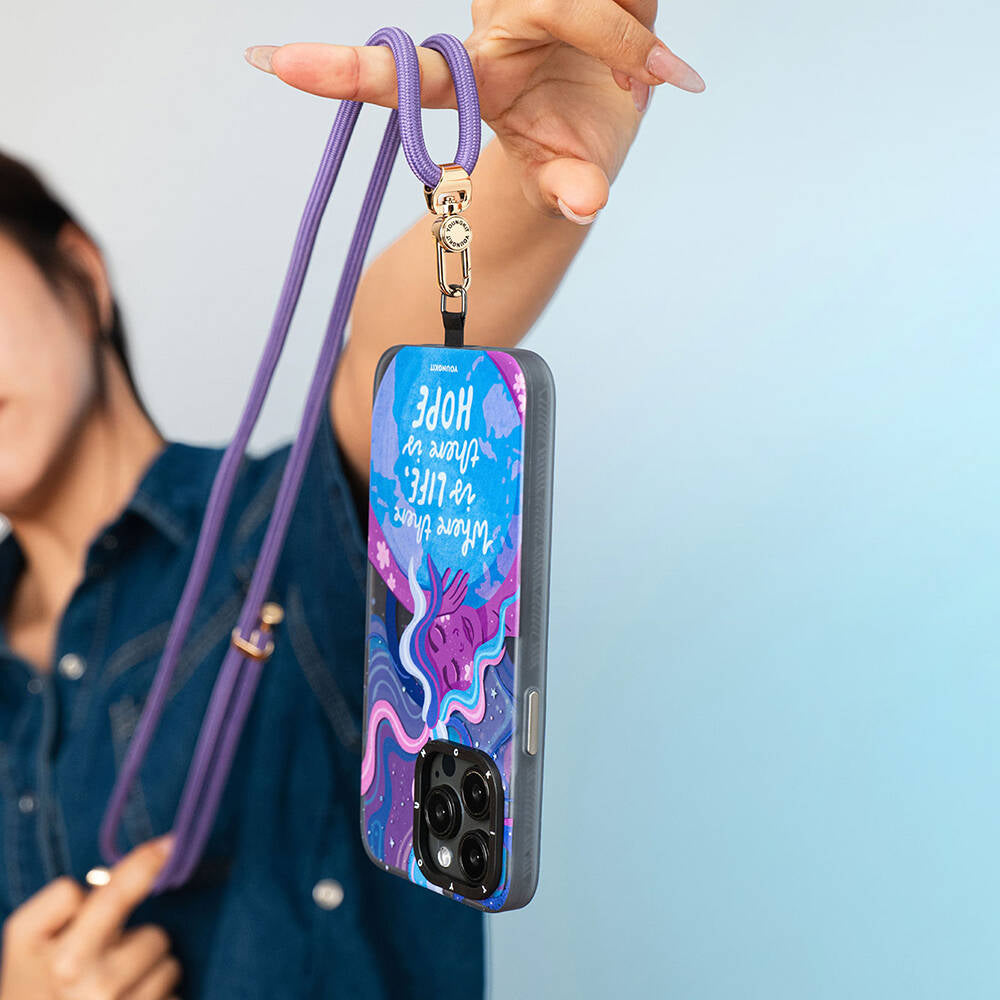 Youngkit YQ001 Cell Phone Lanyard Purple