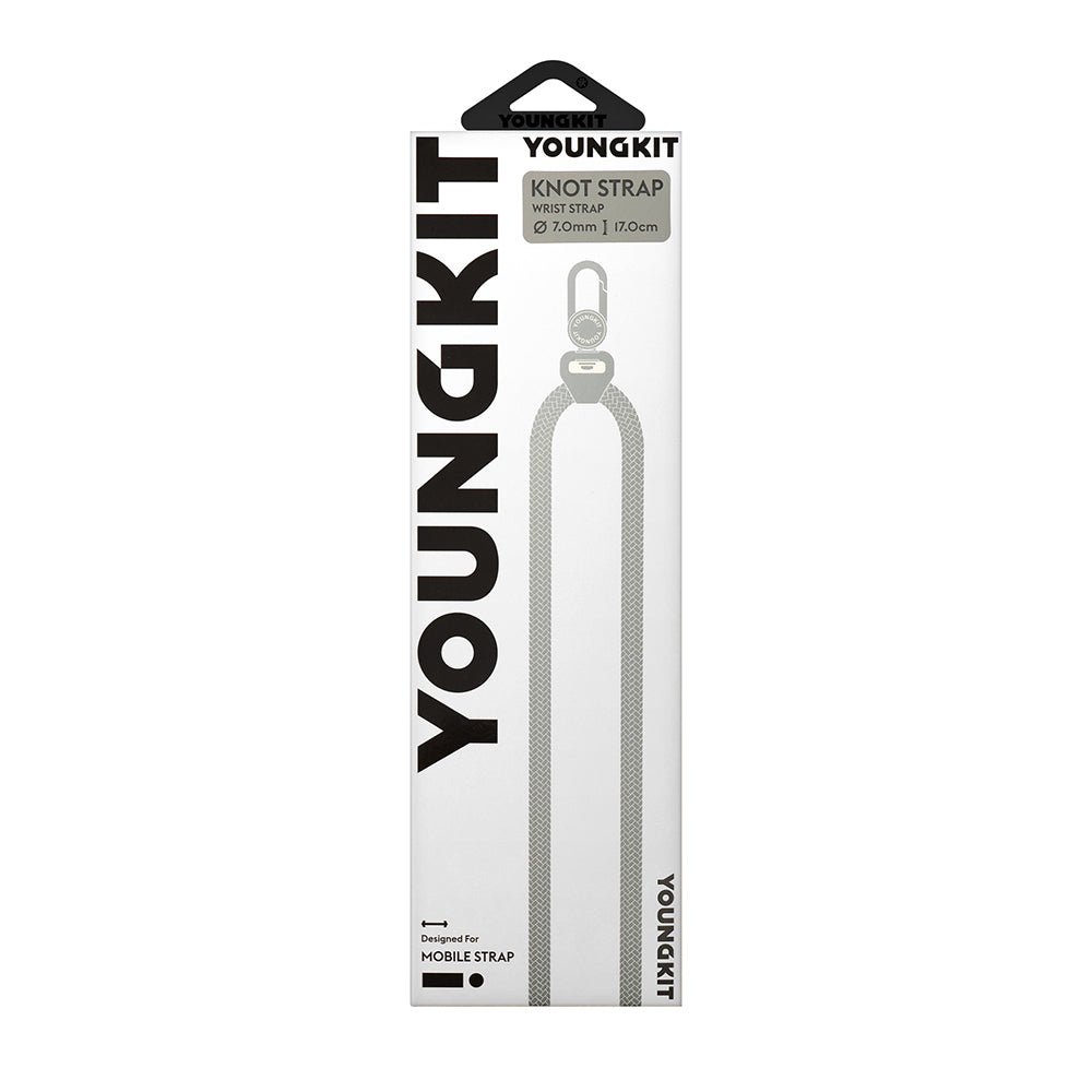 Youngkit YQ002 Reflective Stripe Patterned Mobile Phone Wrist Strap Gray
