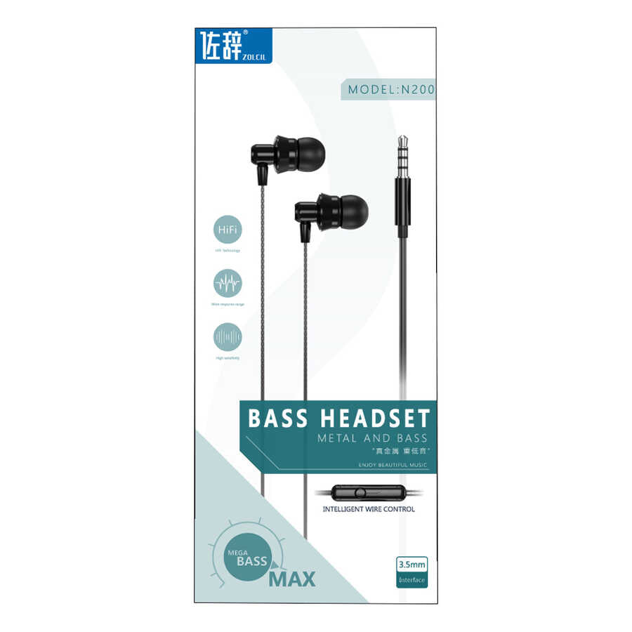 Zolcil N200 3.5mm Headphones Silver