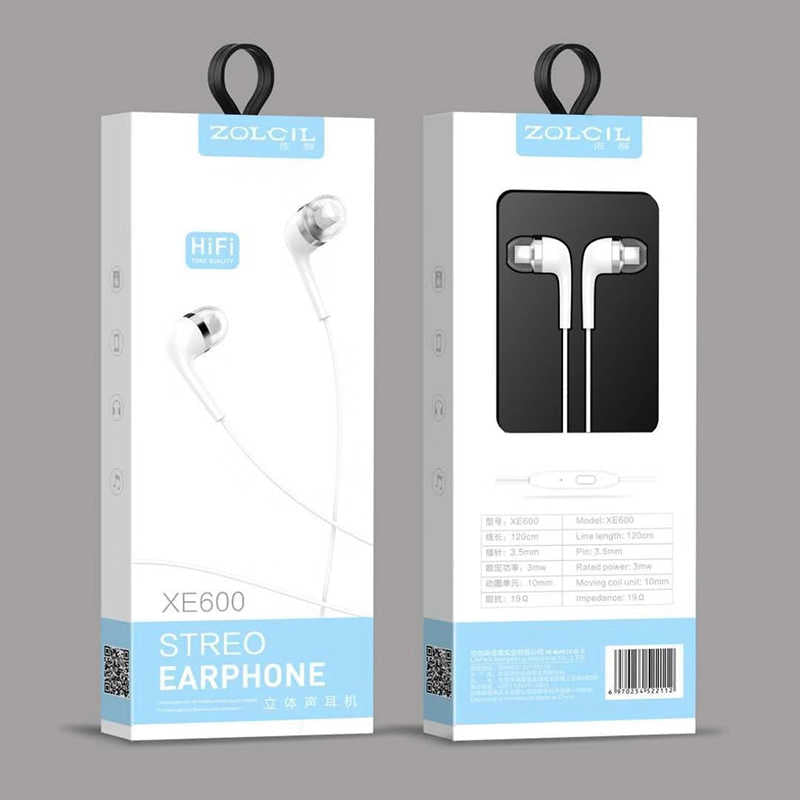 Zolcil XE600 3.5mm MP3 Stereo Headphones White