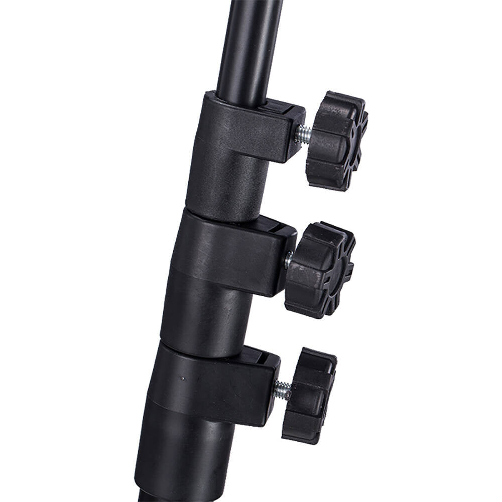 Zore ADV-306 Four-Stage Tripod with Tablet and Phone Holder Black