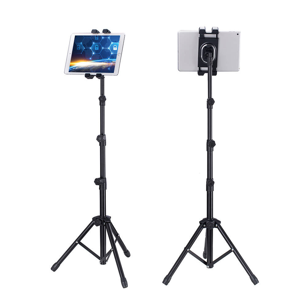 Zore ADV-306 Four-Stage Tripod with Tablet and Phone Holder Black