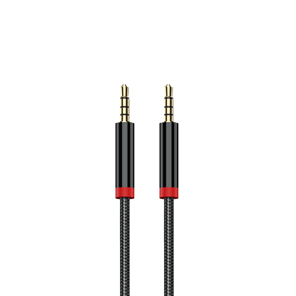 Zore AU-707 Braided Design Aux Audio Cable 3.5mm 1m Black