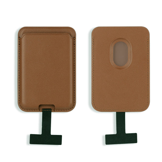 Zore CRD-09 Dahili Şarj Soket Aparatlı Magnetik PU Deri Kartlık Kahverengi