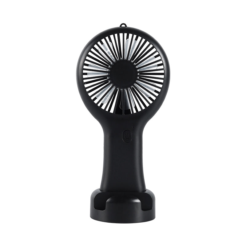 Zore DD5002 3-Stage Hand Fan with Phone Stand, Black