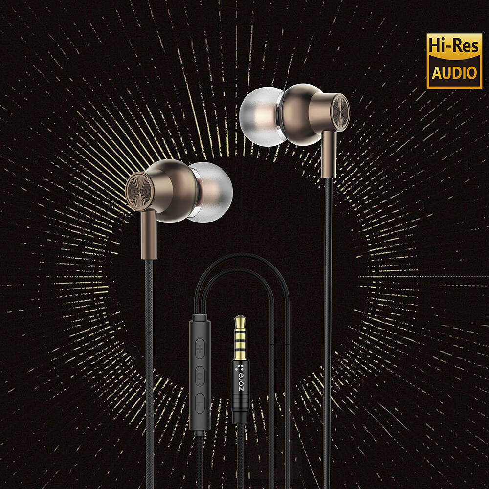 Zore ER-10 SQ Surround 3D Hi-Res Magnetic 3.5mm Wired In-Ear Headphones Black