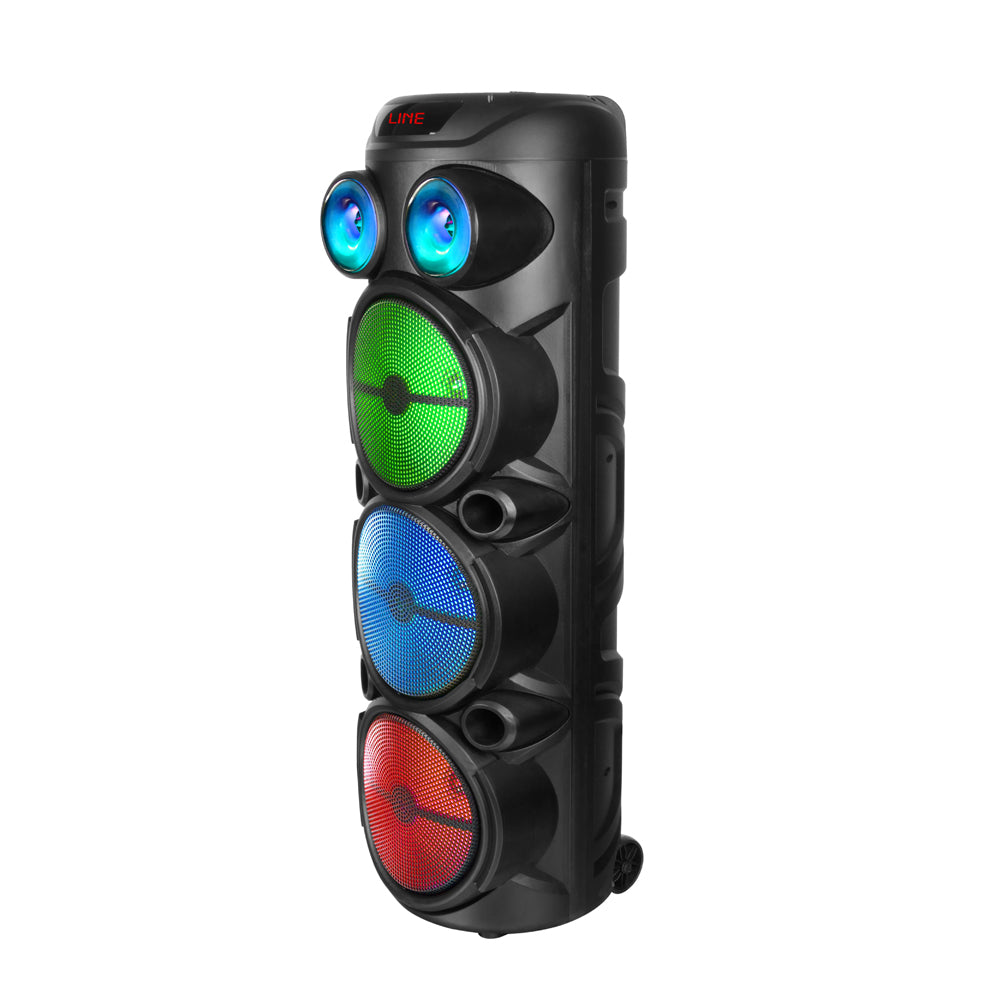 Zore GD-2887 Dijital LED Göstergeli Mikrofonlu RGB TWS 8 inç Stereo Bass Kablosuz Karaoke Hoparlör Siyah