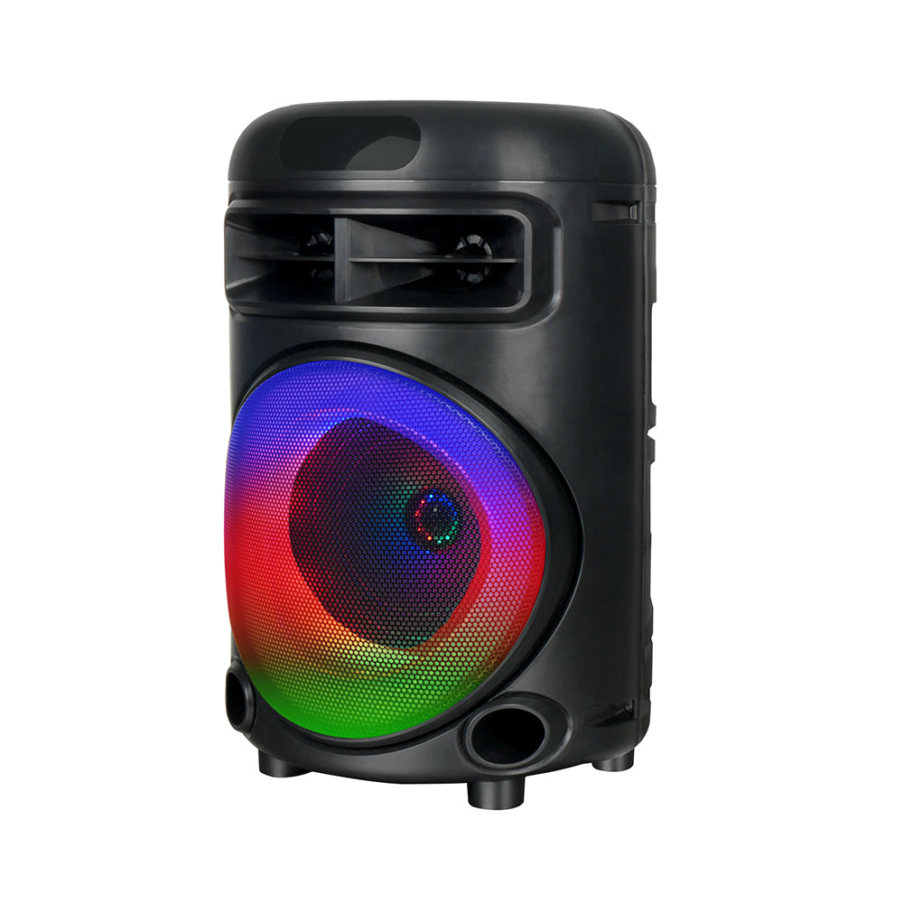 Zore GD-692 RGB TWS 6.5 inch Stereo Bass Wireless Karaoke Speaker with FM Radio and Microphone Black