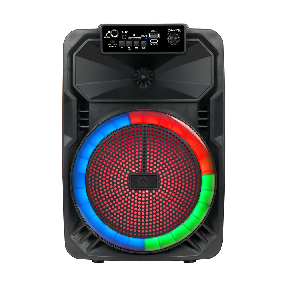 Zore GD-893 Mikrofonlu RGB TWS 8 inç Stereo Bass Kablosuz Karaoke Hoparlör Siyah