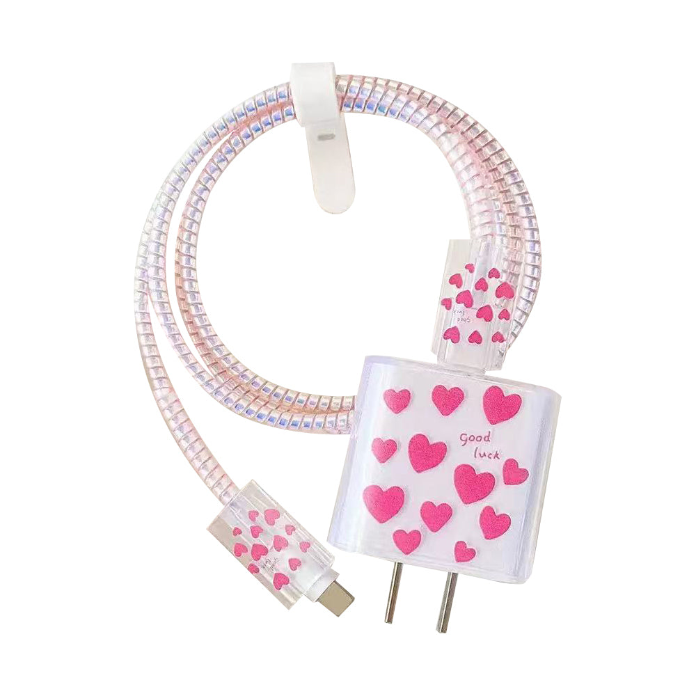 Zore iPhone 20W Şarj Aleti Koruyucu Figürlü Kılıf Pembe