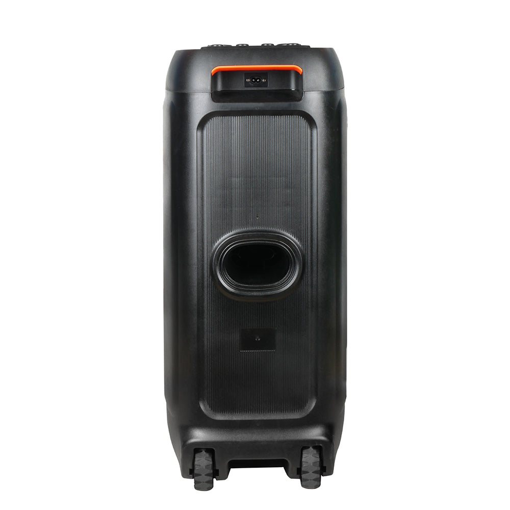 Zore LT-2131 RGB TWS Dual 8-inch Stereo Bass Wireless Karaoke Speaker with Digital LED Display and Microphone Black