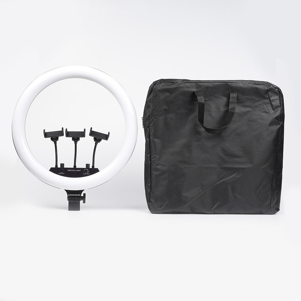 Zore MJ-18 Uzaktan Kumandalı 45cm Işıklı Telefon Tutucu Ring Light Siyah