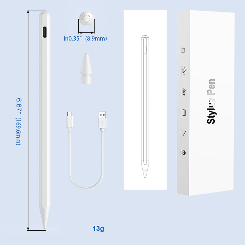 Zore Pencil 17 Stylus Dokunmatik Tablet Kalemi Beyaz