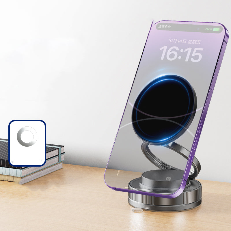 Zore T28 Vacuum Featured 360 Degree Rotating Magnetic Phone Holder Black