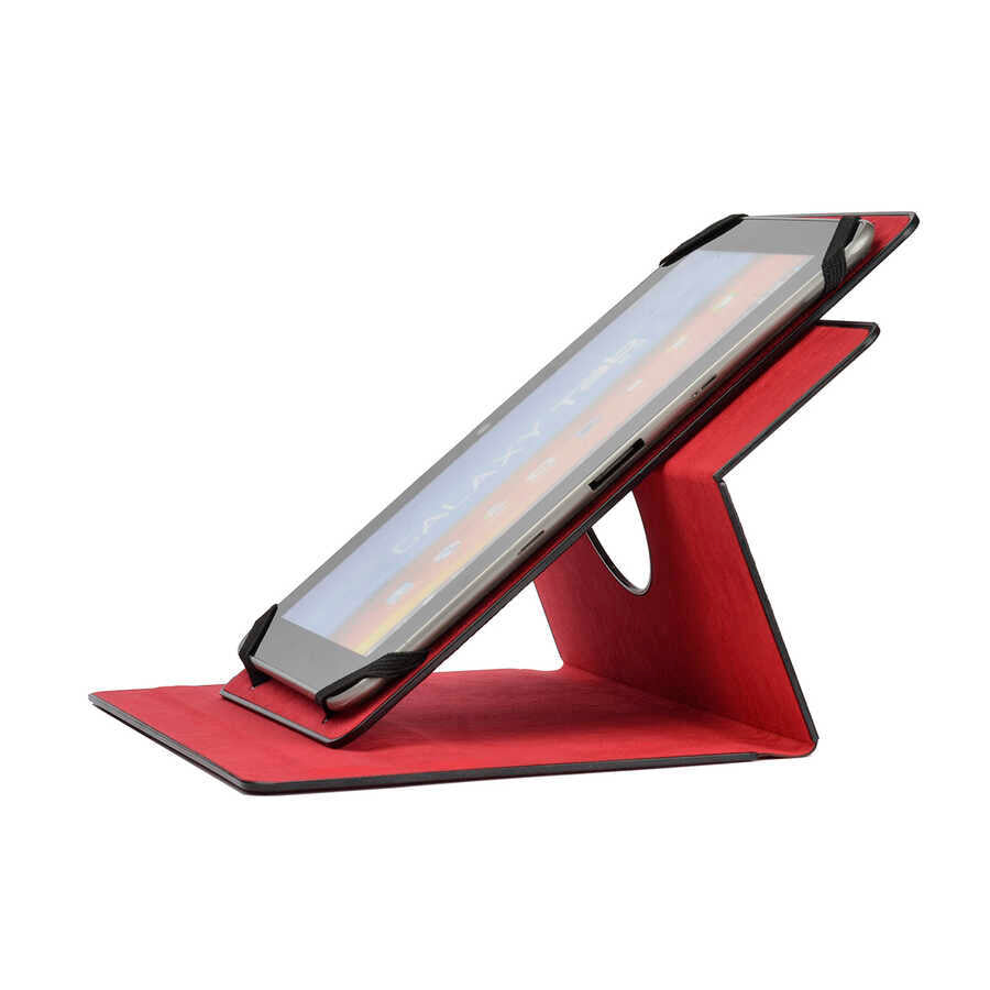 Zore Unik Universal 12 İnç Dönebilen Standlı Kılıf Kırmızı