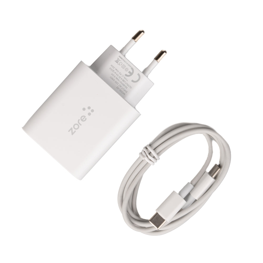Zore XMac Series X6 Type-C to Type-C Home Charger 20W White