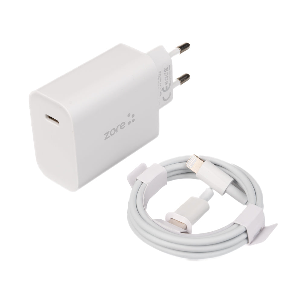 Zore XMac Series X7 Type-C to Lightning Home Charger 20W White