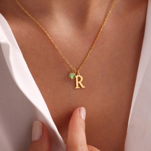 INITIAL AND BIRTHSTONE KOLYE