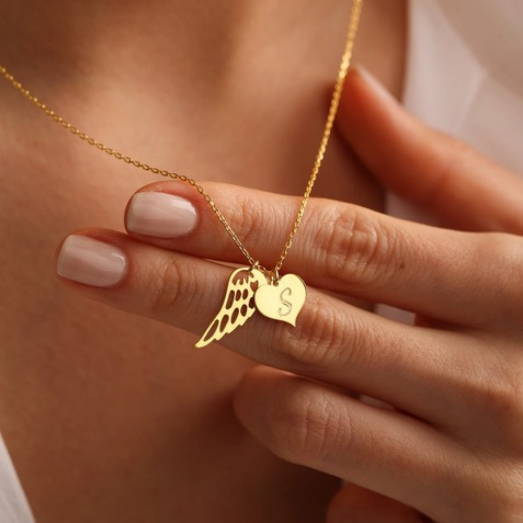 HEART DISC WING KOLYE