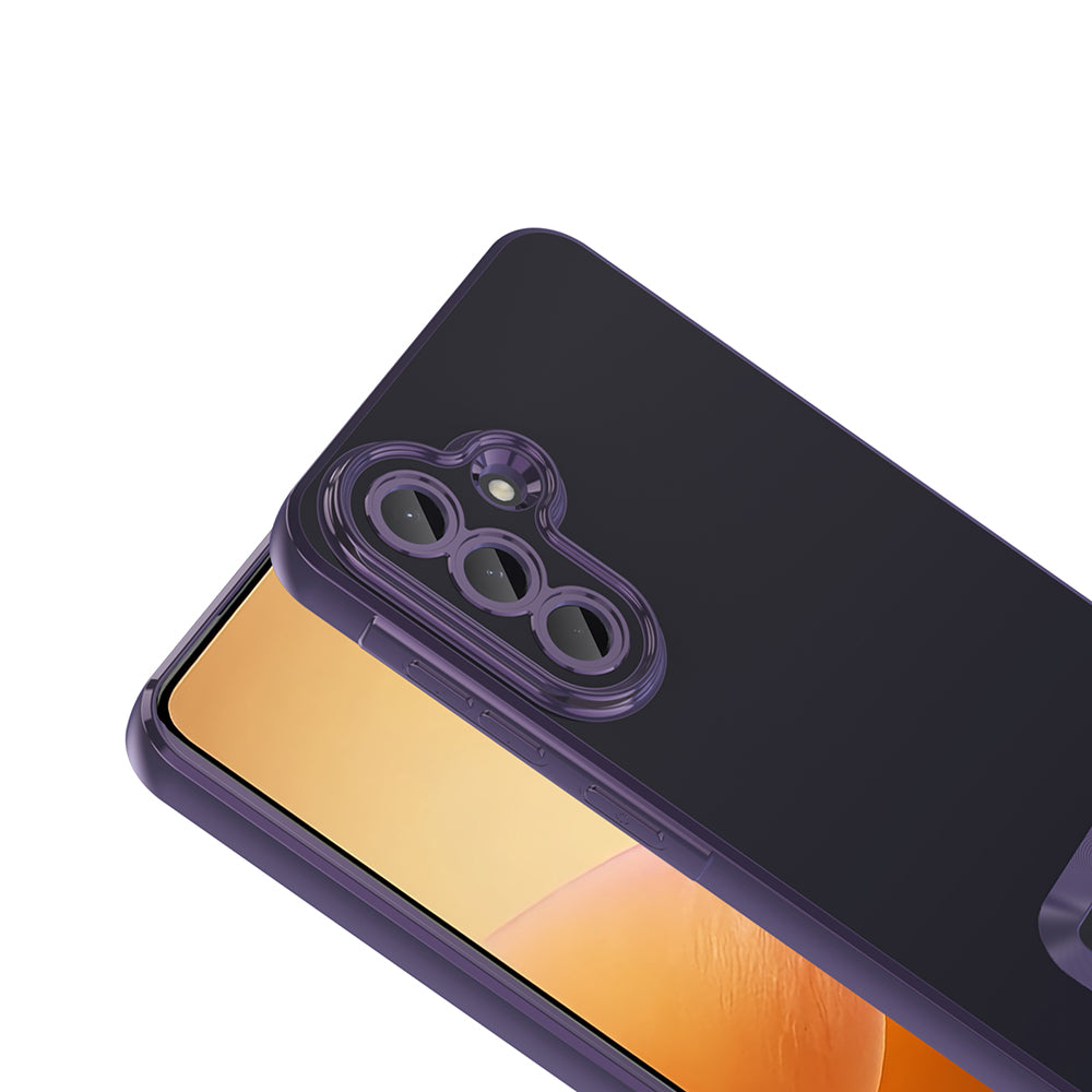 Galaxy A36 Kılıf Kamera Korumalı Logo Gösteren Zore Omega Kapak Siyah