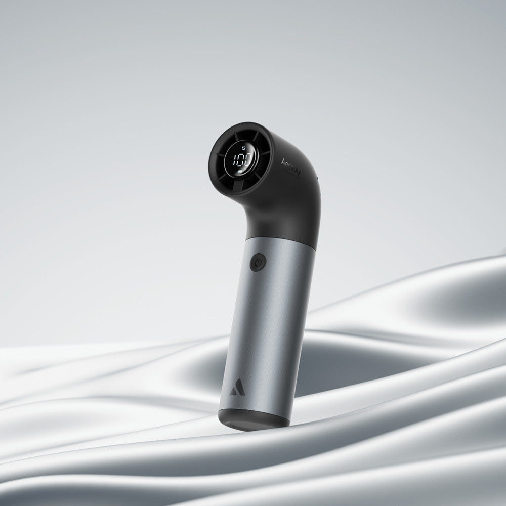 Aecooly PH01 Aero Pro Series Portable Cooling Hand Fan with Digital LED Display Black 