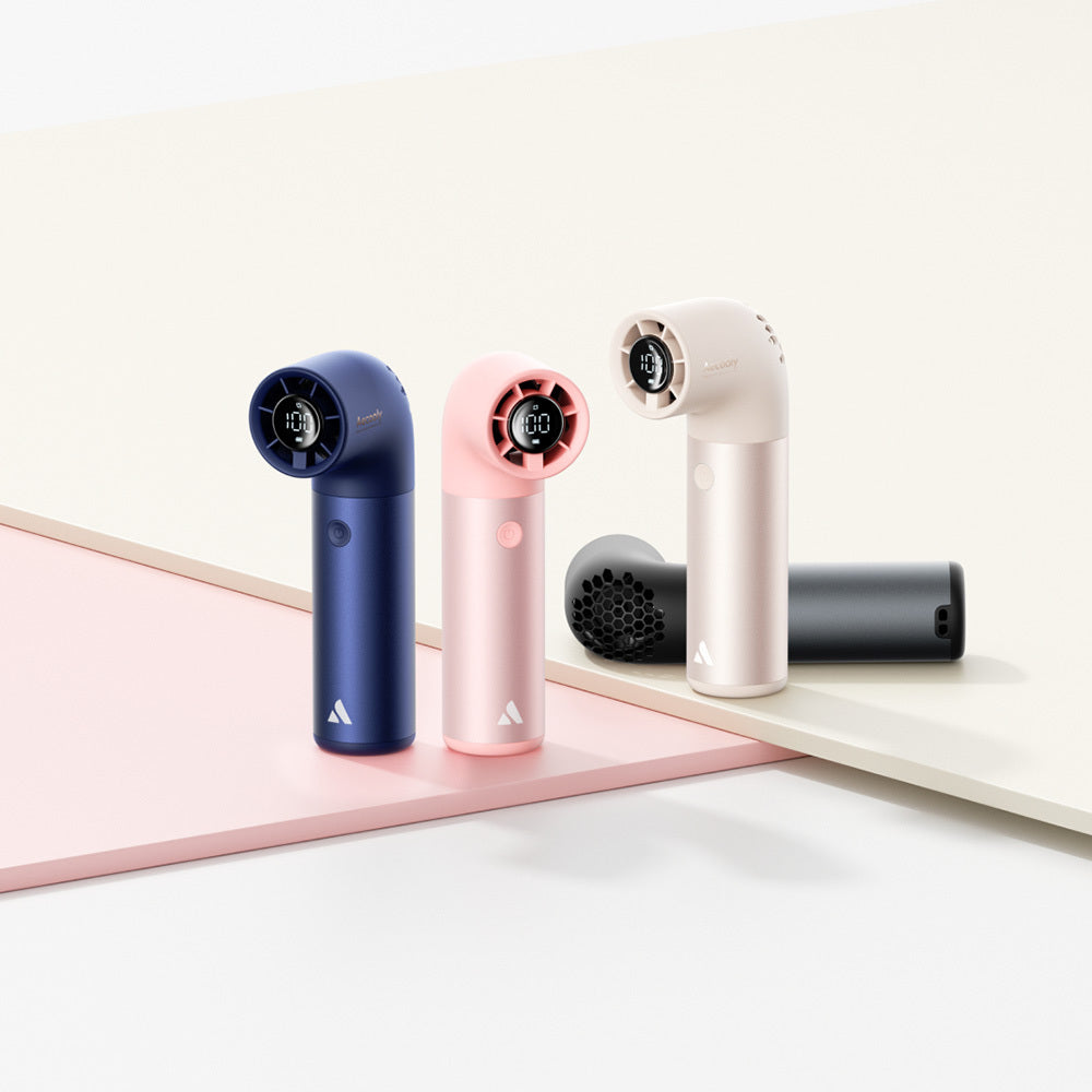 Aecooly PH01 Aero Pro Series Portable Cooling Hand Fan with Digital LED Display Black 