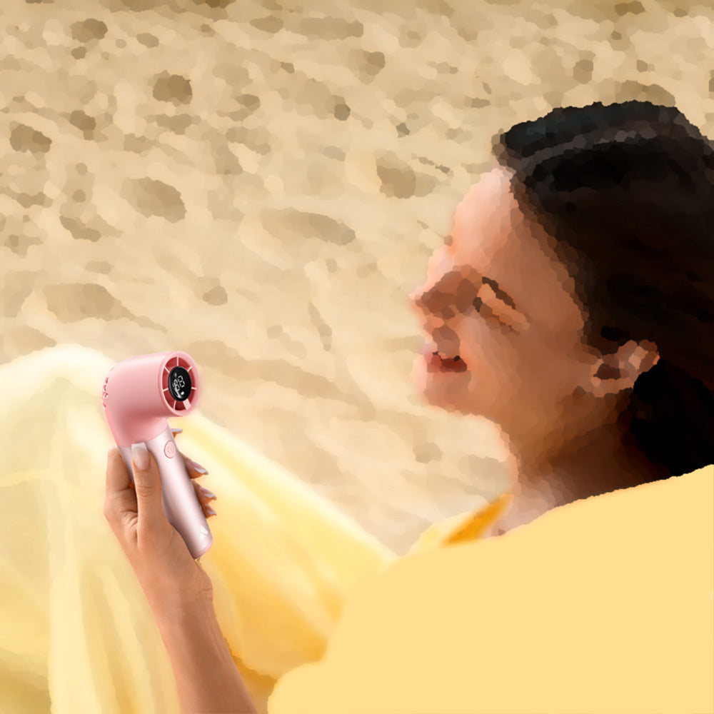 Aecooly PH01 Aero Pro Series Portable Cooling Hand Fan with Digital LED Display Black 