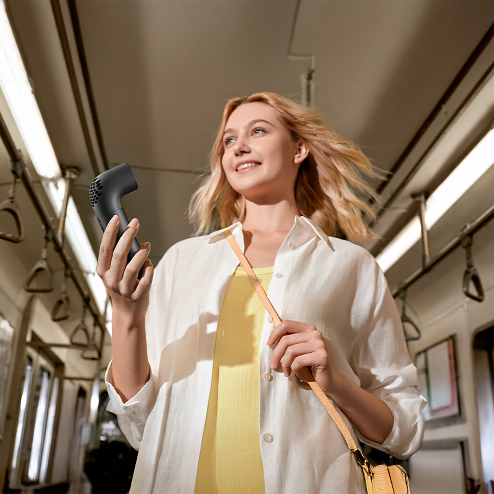 Aecooly PH01 Aero Pro Series Portable Cooling Hand Fan with Digital LED Display Black 