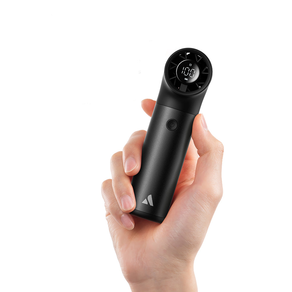 Aecooly PH01 Aero Pro Series Portable Cooling Hand Fan with Digital LED Display Black 