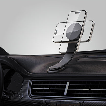 Amazingthing Explorer Pro Mag Magnetik M-safe Uyumlu Bükülebilen Eğimli ve Düz Zemin Araç Telefon Tutucu Siyah