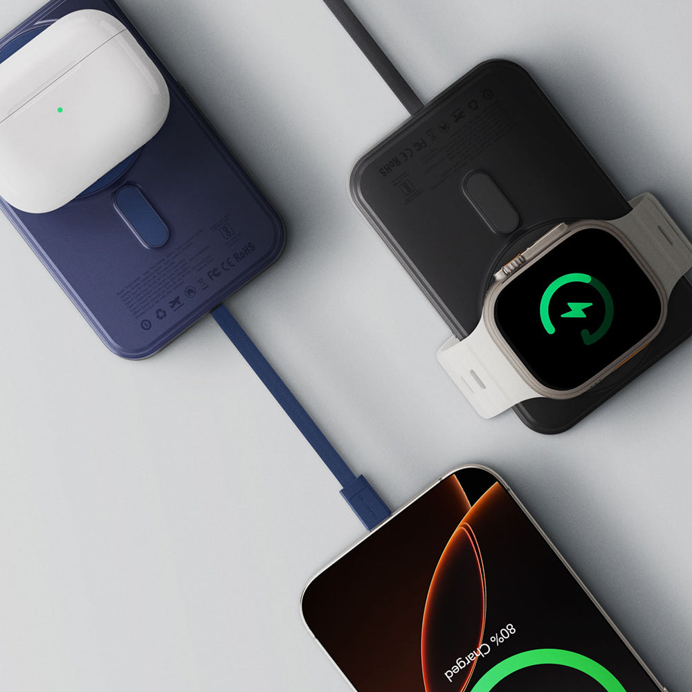 Amazingthing Thunder Go Akıllı Saat Kablosuz Şarj Özellikli PD 22.5W Standlı Wireless Powerbank 15W 10000mAh Siyah