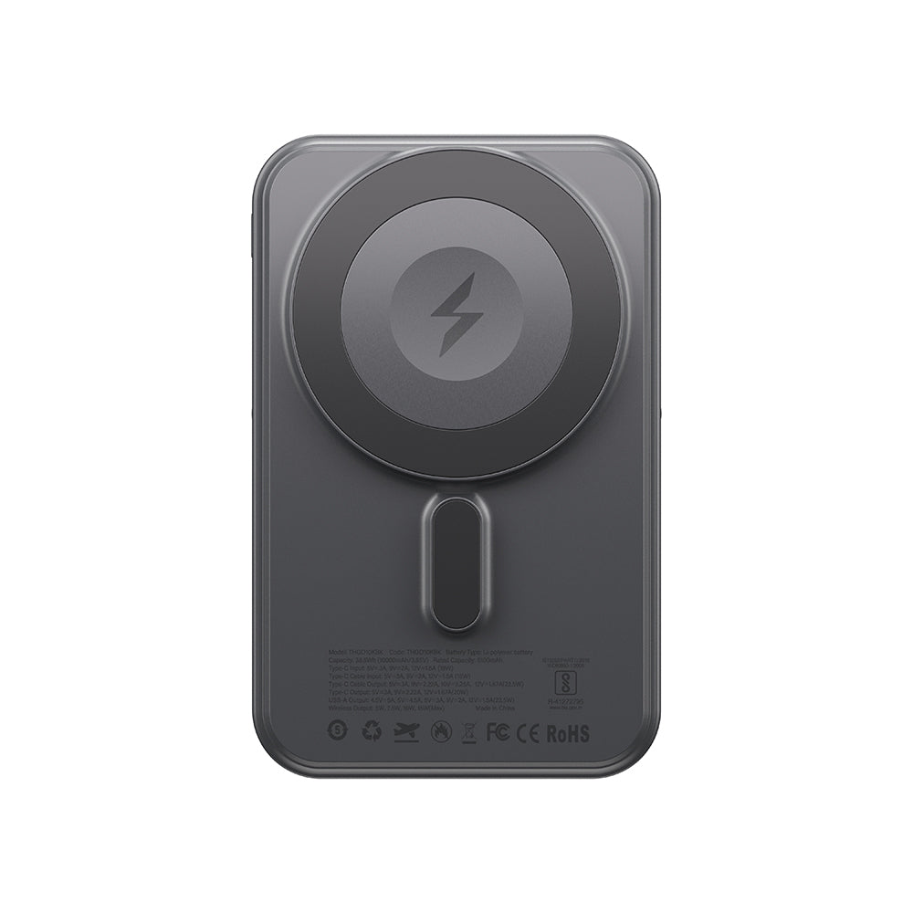 Amazingthing Thunder Go Akıllı Saat Kablosuz Şarj Özellikli PD 22.5W Standlı Wireless Powerbank 15W 10000mAh Siyah