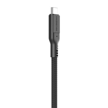 Amazingthing Thunder Pro USB3.2 Gen2 PD3.1 Port Korumalı Type-C to Type-C Kablo 120cm 240W 4K@60Hz Gri