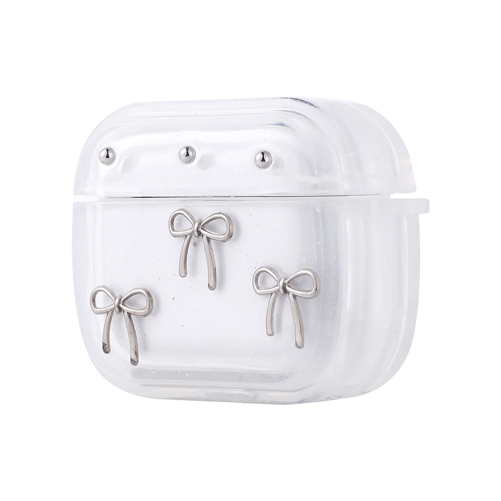 Apple Airpods 3. Nesil Zore Airbag 44 Airbag Tasarımlı Simli Şeffaf Kutup Kılıf Fiyonk